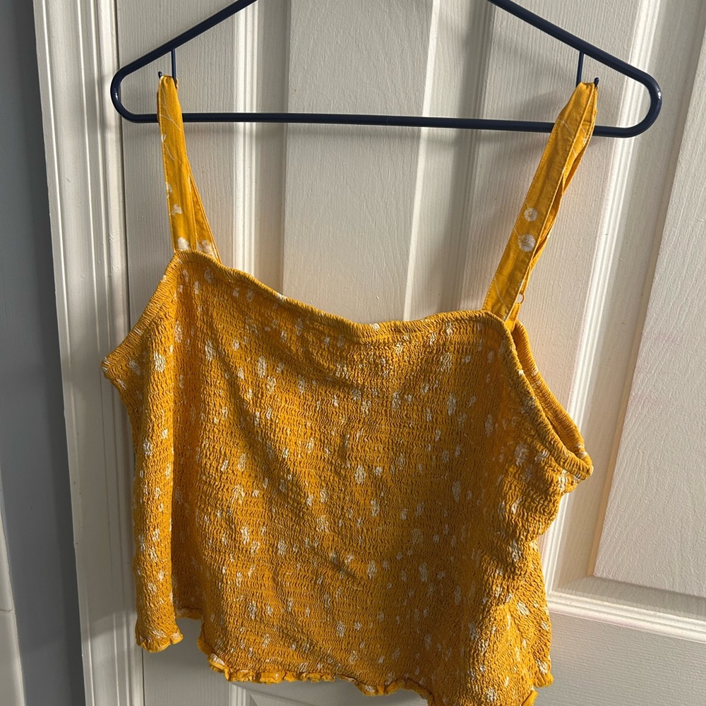 Yellow smocked Top